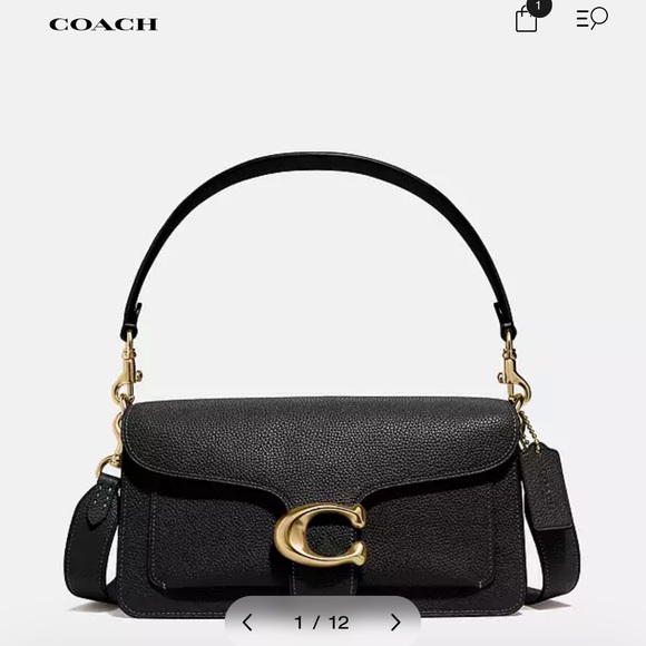 Coach tabby 26 Black Leather Bag - Picture 2 of 5